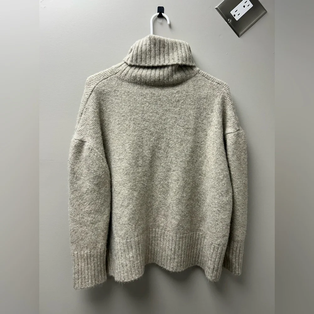 Zara Women’s Light Brown Turtleneck Sweater - Picture 3 of 5